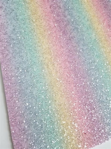 Pastel Rainbow Chunky Glitter Canvas Sheet8x11 Canvas With Images