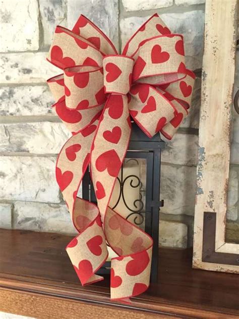 Valentine Heart Wired Ribbon Bow Timeless Floral Boutique