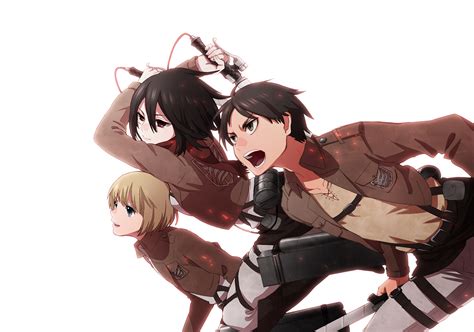 Mikasa Ackerman Eren Yeager And Armin Arlert Shingeki No Kyojin