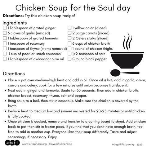 National Chicken Soup For The Soul Day Art Sphere Inc
