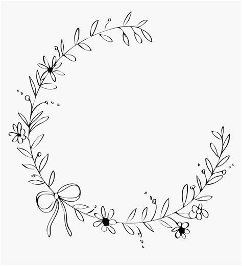 Baby shower invitations, greeting cards, stationery design, collage, junk journals. Transparent Christmas Wreath Clipart Black And White ...