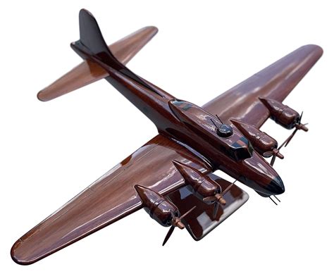 b17 flying fortress mahogany wood desktop airplane model handmade