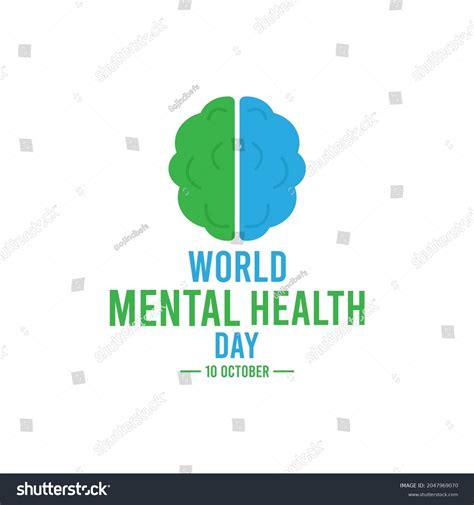 World Mental Health Day 10 October Stock Vector Royalty Free