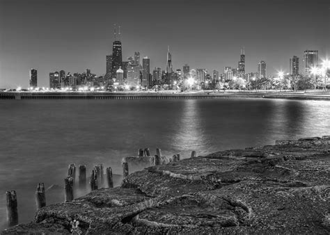 City Lights In Black And White Photograph By Lindley Johnson