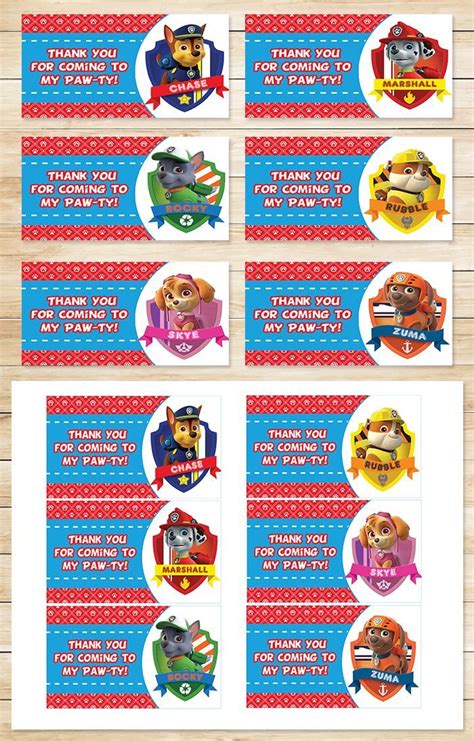Coloring pages paw patrololoring book to print pages free. Free Printable Paw Patrol Goody Bag Tags (With images ...