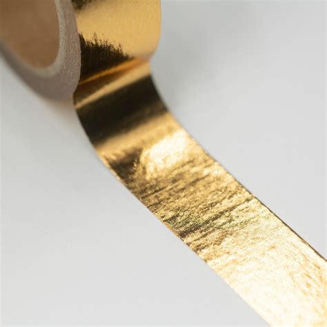 gold foil washi masking tape 15mm x 5m for scrapbooking etsy