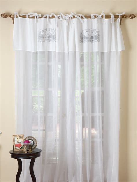 Best Home Fashion Sheer Voile Curtains Tie Top White 56quot