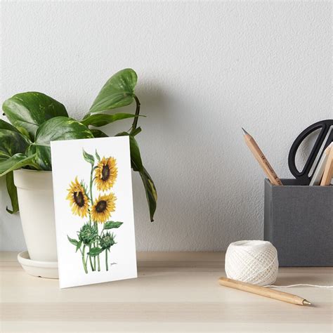 Sunflowers Art Board Print For Sale By Aparna Art Redbubble