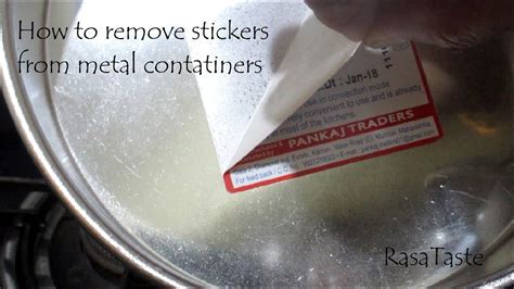 How To Remove Stickers From Metal Containers Kitchen Hack 1 Youtube