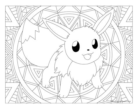 Free Printable Pokemon Coloring Page Eevee Visit Our Page For More