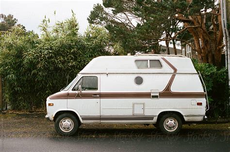 Vintage Camper Van Parked On Street By Stocksy Contributor Nicole