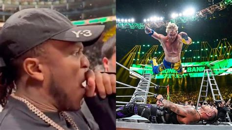 Video Ksi Helps Logan Paul During Money In The Bank Ladder Match