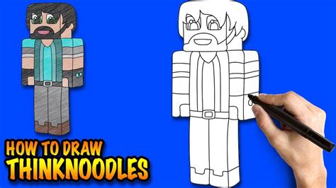 How to draw a minecraft ocelot. How to draw Thinknoodles - Minecraft - Easy step-by-step ...
