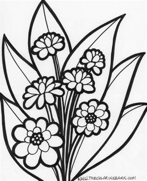 Flower Coloring Pages The Coloring Barn