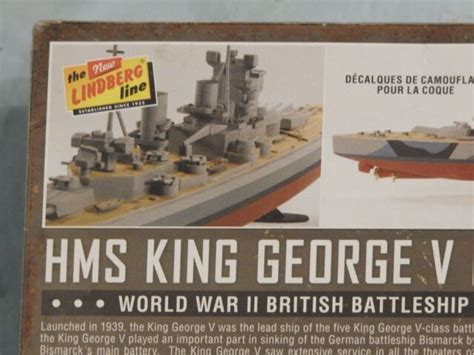 Hms Lindberg King George V British Battleship Model Wwii Military Sealed Ebay