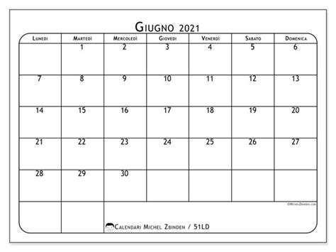 Calendar Giugno 2021 Ld Michel Zbinden It