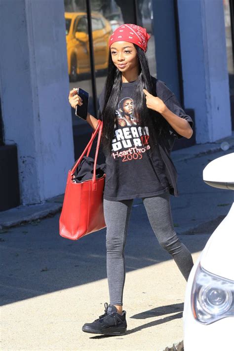 Skai Jackson In A Red Bandana Leaves The Dwts Studio In Los Angeles