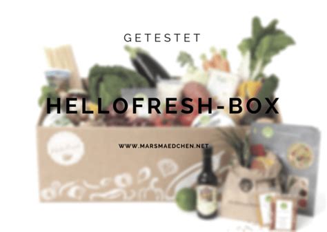 Hellofresh Box Marsmaedchen