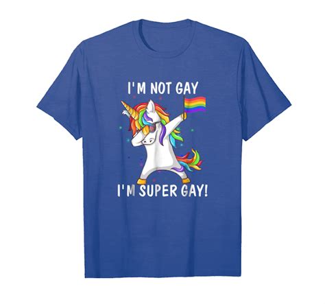 Get Pride Lgbt Unicorn I M Not Gay I M Super Gay Cute T Shirt Unisex T