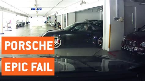 Porsche Driver Crashes Into Parked Car Carrera Smash Youtube