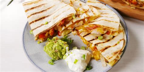 Add chicken and cook and turn occasionally until fully cooked through, about 6 minutes. Best Grilled Chicken Quesadillas Recipe - How To Make ...