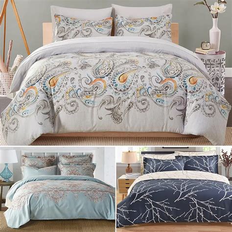 Pillowcase Duvet Cover Set Pastoral Bird Printing Bedding Sets Queen