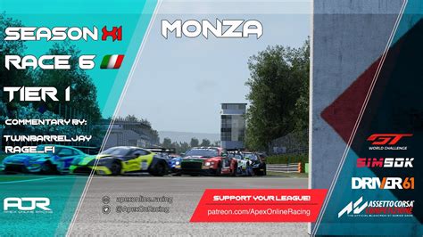 Assetto Corsa Competizione Season XI Race 6 Tier 1 PC Monza