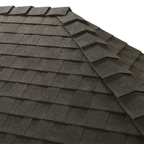 Gaf Ridglass 31 Lin Ft Charcoal Hip And Ridge Roof Shingles In The Roof