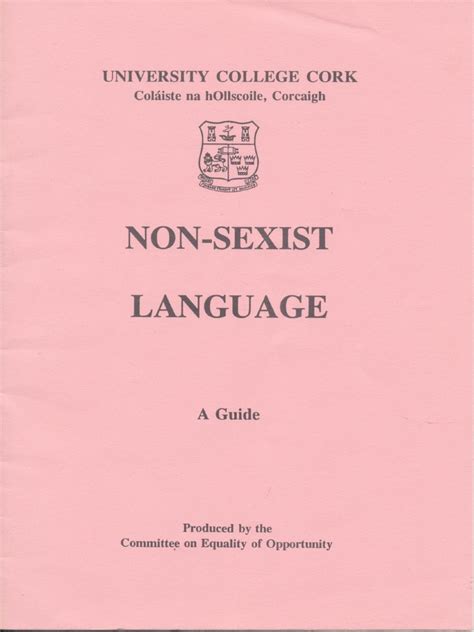 Ucc Guide To Non Sexist Language Pdf
