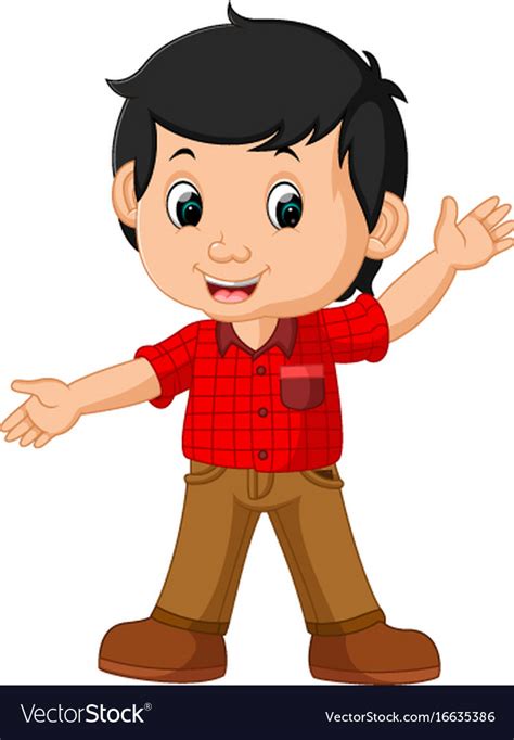 Cute Boy Cartoon Royalty Free Vector Image Vectorstock