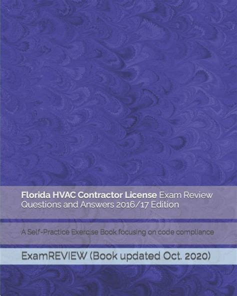Florida HVAC Contractor License Exam Review Questions And Answers 2016