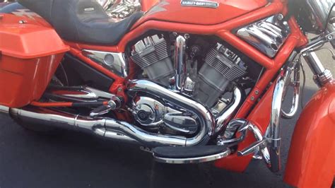 Custom Harley Davidson V Rod With Touring Hard Bags Saddle Bags And