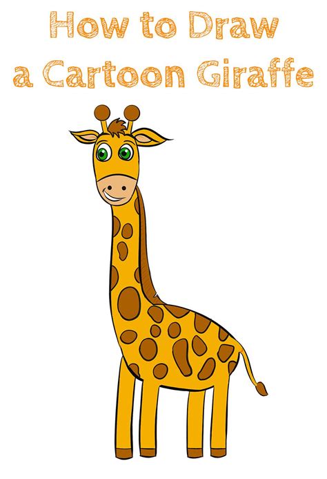 How To Draw A Giraffe Easy Giraffe Drawing Giraffe Cartoon Drawing