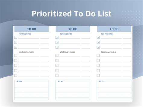 Excel Of Prioritized To Do Listxlsx Wps Free Templates