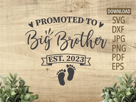 Promoted To Big Brother Est 2023 Svg Big Brother Svg Etsy Canada