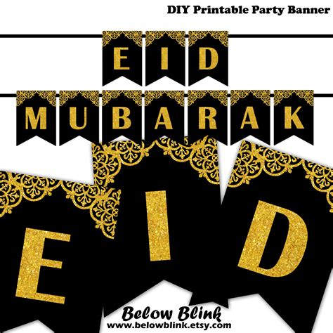 Eid Mubarak Banner Islamic Party Decorations Eid Decor Etsy
