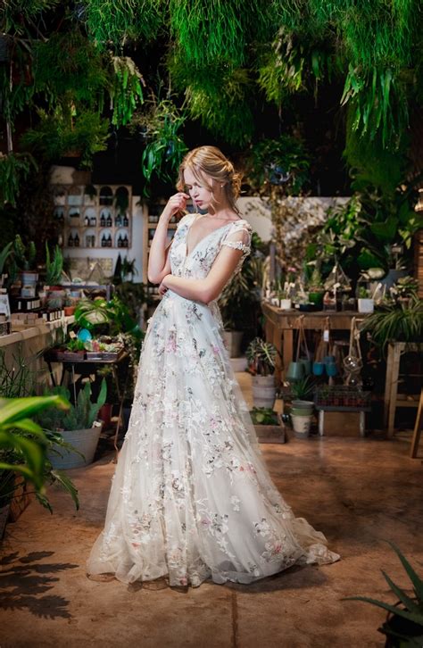 25 Embroidered Floral Wedding Dresses With A Wow Factor Weddingomania