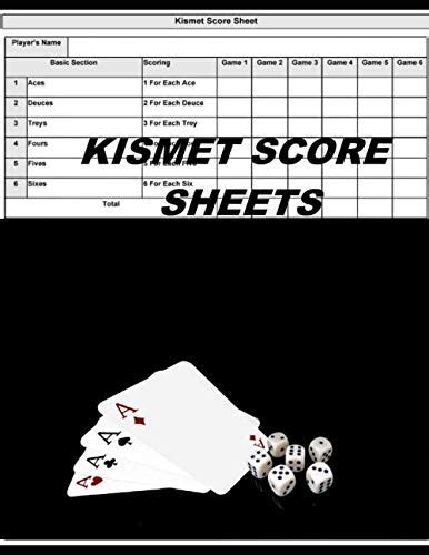 Kismet Score Sheets Blank Score Sheet Notebook For The Dice Game