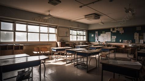 Empty Classroom In School Background Classroom In Class Hd