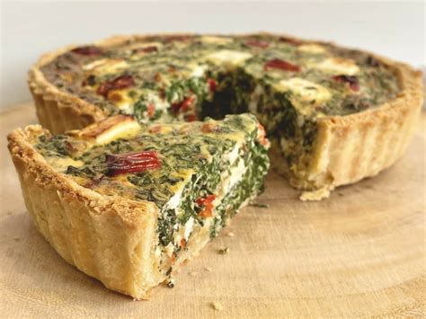 Spinach Feta And Red Pepper Quiche Zeshlife