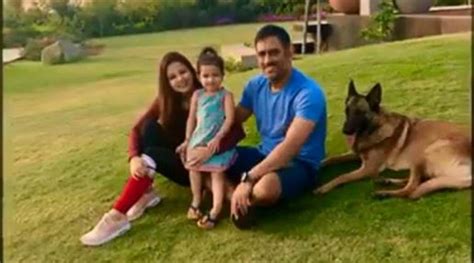 ms dhoni shares video of his time with wife sakshi daughter ziva cricket news the indian
