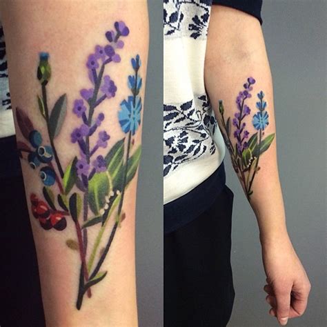 Ramo De Flores By Sasha Unisex Tatuajes Para Mujeres