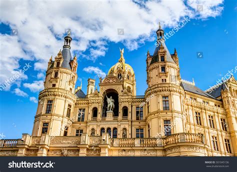 Schwerin Palace Romantic Historicism Architecture Style Stock Photo