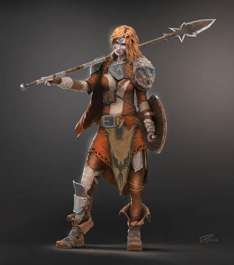 Female Human Fighter With Longsword And Shield In Plate Armor Grey