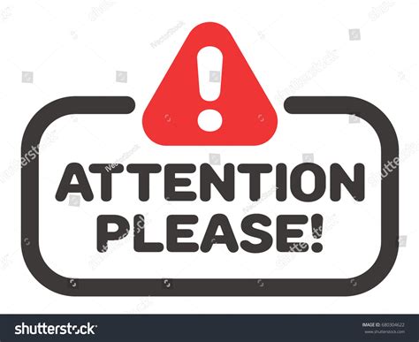 For hr & people ops. Attention Please Badge Banner Vector Attention Stock ...