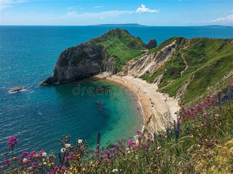 Beautiful Cliffs And The Beach Of The Purbeck Heritage Coast In England