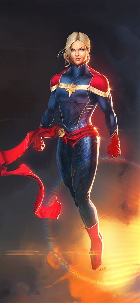 X Captain Marvel Artworks Iphone XS Iphone Iphone X HD K Wallpapers Images