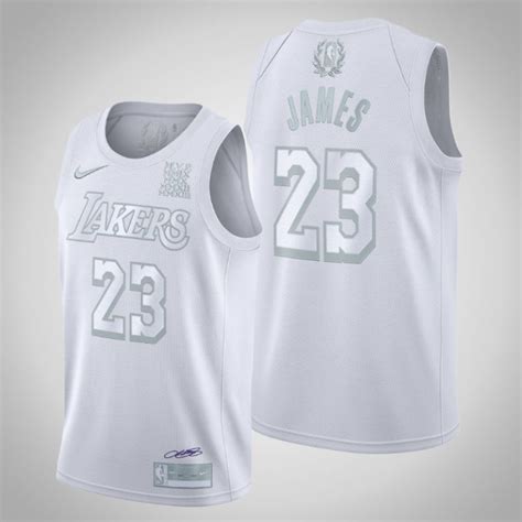 2020 Los Angeles Lakers Lebron James 23 Nike All White Mvp Jersey