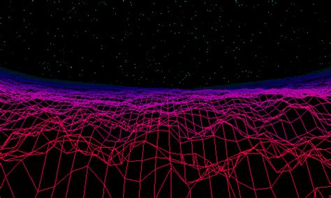 Starry Nightsky And A Wavy Grid 2160p Routrun