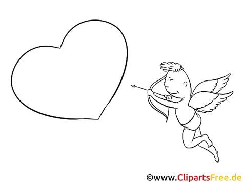 Dibujo De Cupido Con Lazo Y Corazón Para Imprimir Y Colorear